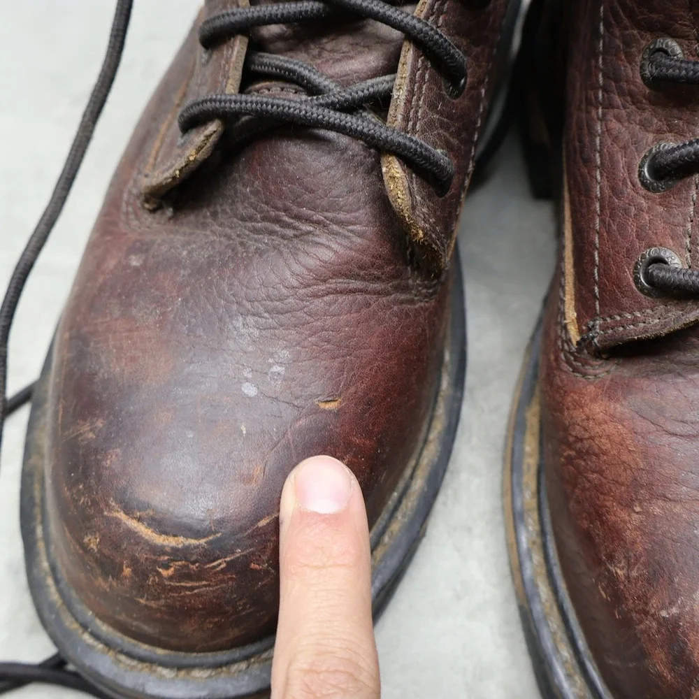 Rocky Men 8W Work Boots Brown Leather Ironclad Steel Toe Lace Up Waterproof 6693